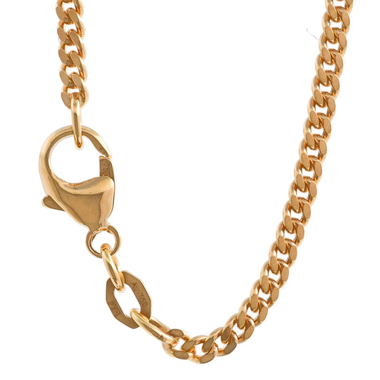 3,0 mm 750 - 18 Karat Gold Halskette Panzerkette 2-seitig diamantiert massiv Gold hochwertige Goldkette - Länge nach Wahl