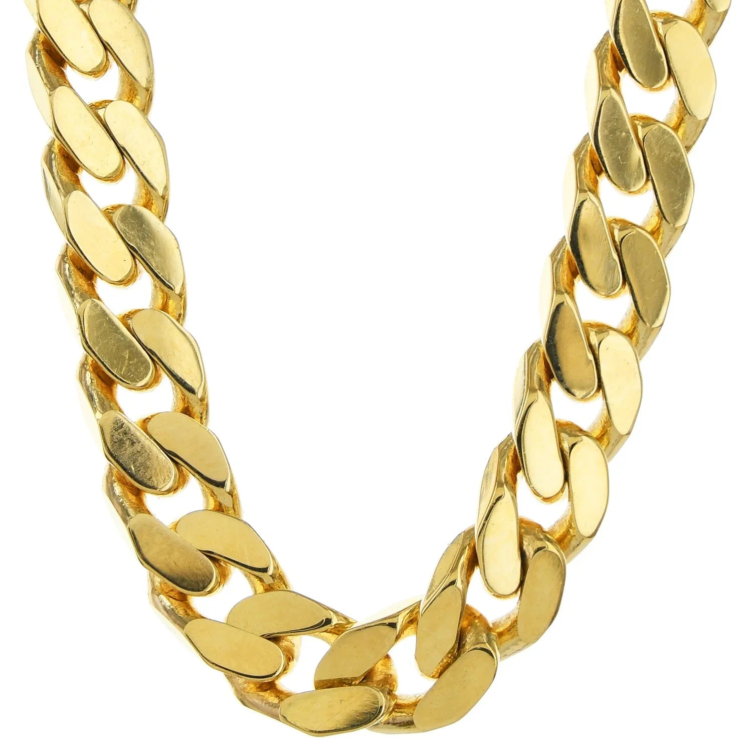 7,0 mm 585 - 14 Karat Gold Halskette Panzerkette 4-seitig diamantiert massiv Gold hochwertige Goldkette - Länge nach Wahl