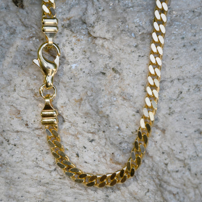 3,3 mm 750 - 18 Karat Gold Halskette Panzerkette massiv Gold hochwertige Goldkette  - Länge nach Wahl