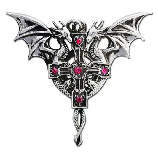 Duos Celtica Anhänger Schmuck Kreuz, Drache, Celtic Anne Stokes - Firma Holzenplotz - Silberketten-Goldketten.de 