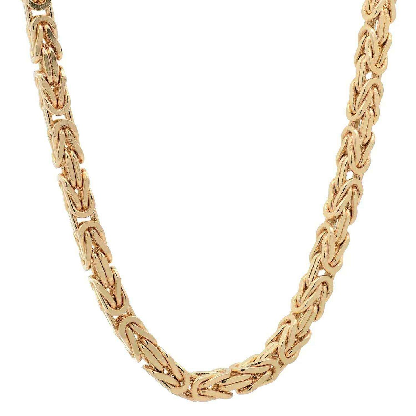 Edle Goldkette Königskette Breite 2,5 mm - massiv 585-14 Karat Gold