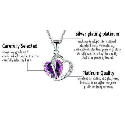 Edle Herzkette Herz Anhänger Zirkonia Crystal mit Singapurkette 925 Si