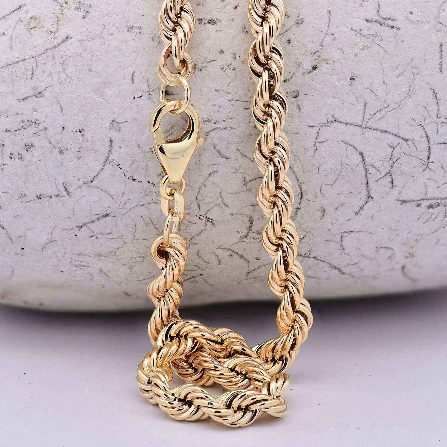 Edle Kordelkette Halskette - 333 - 8 Karat Gold Juwelier Qualität - Firma Holzenplotz - Silberketten-Goldketten.de 