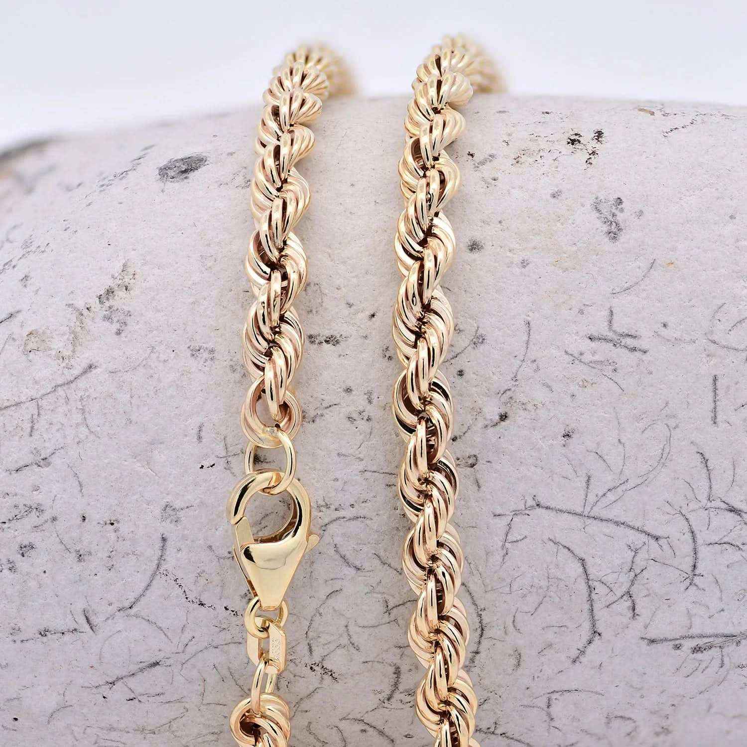 Edle Kordelkette Halskette - 333 - 8 Karat Gold Juwelier Qualität - Firma Holzenplotz - Silberketten-Goldketten.de 