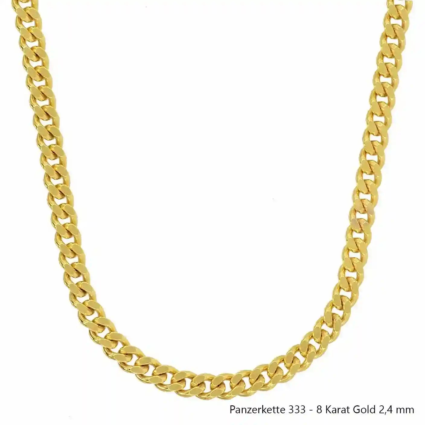 Edle massive Goldkette Panzerkette Halskette aus 333 - 8 Karat Gold - Firma Holzenplotz - Silberketten-Goldketten.de 