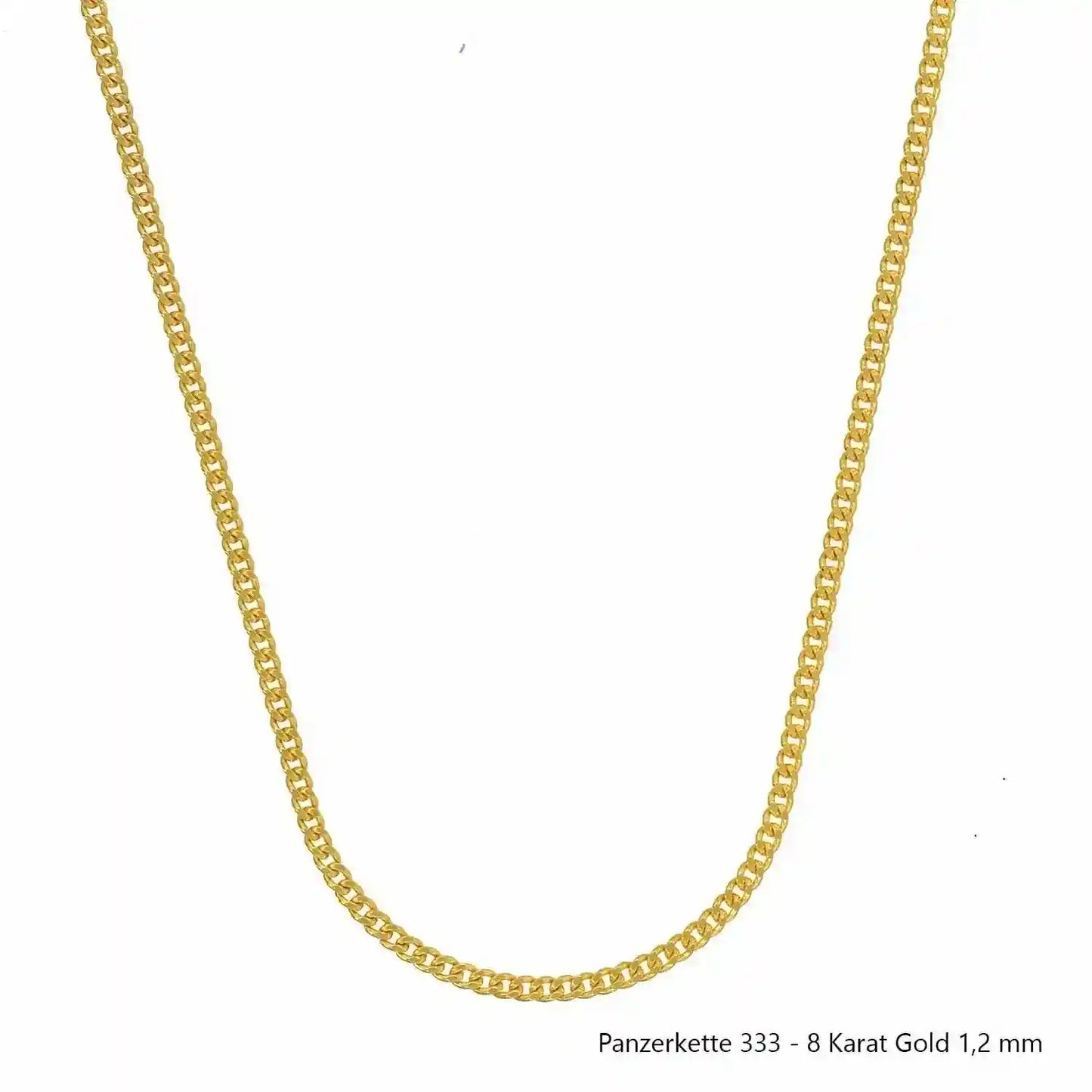 Edle massive Goldkette Panzerkette Halskette aus 333 - 8 Karat Gold - Firma Holzenplotz - Silberketten-Goldketten.de 