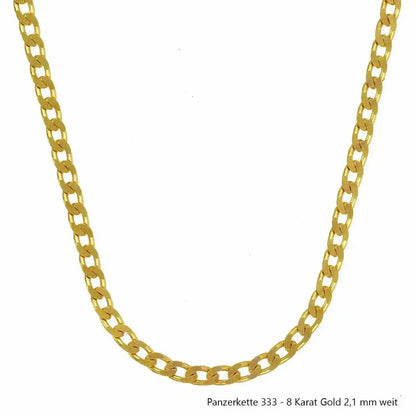 Edle massive Goldkette Panzerkette Halskette aus 333 - 8 Karat Gold - Firma Holzenplotz - Silberketten-Goldketten.de 