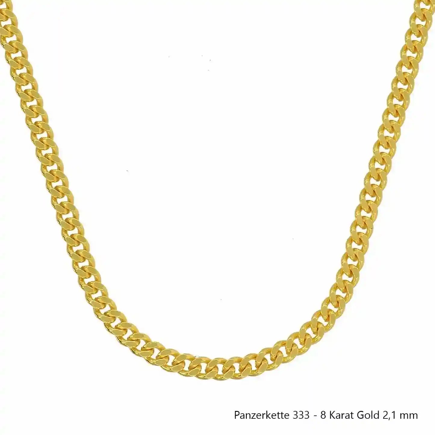 Edle massive Goldkette Panzerkette Halskette aus 333 - 8 Karat Gold - Firma Holzenplotz - Silberketten-Goldketten.de 