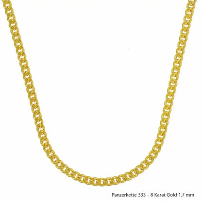Edle massive Goldkette Panzerkette Halskette aus 333 - 8 Karat Gold - Firma Holzenplotz - Silberketten-Goldketten.de 