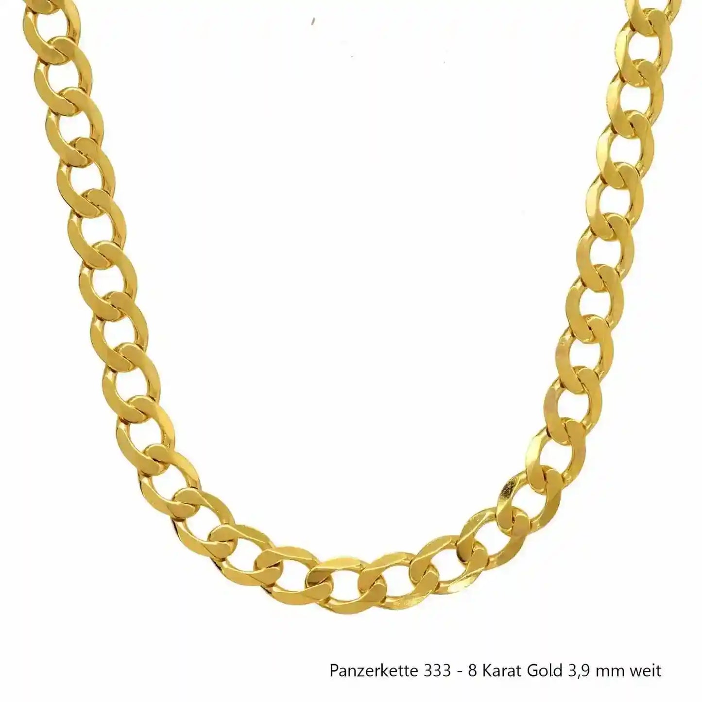 Edle massive Goldkette Panzerkette Halskette aus 333 - 8 Karat Gold - Firma Holzenplotz - Silberketten-Goldketten.de 