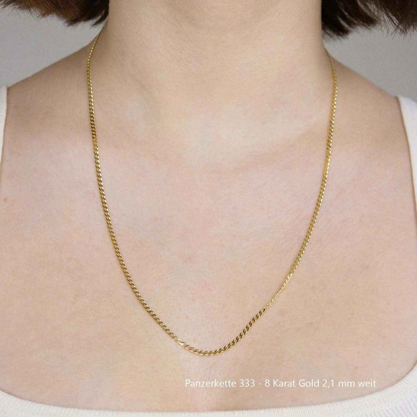 Edle massive Goldkette Panzerkette Halskette aus 333 - 8 Karat Gold - Firma Holzenplotz - Silberketten-Goldketten.de 