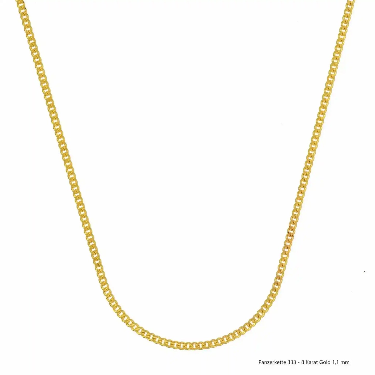 Edle massive Goldkette Panzerkette Halskette aus 333 - 8 Karat Gold - Firma Holzenplotz - Silberketten-Goldketten.de 