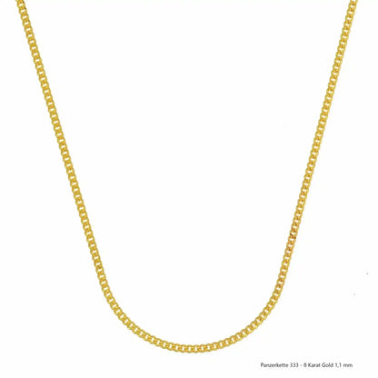 Edle massive Goldkette Panzerkette Halskette aus 333 - 8 Karat Gold - Firma Holzenplotz - Silberketten-Goldketten.de 