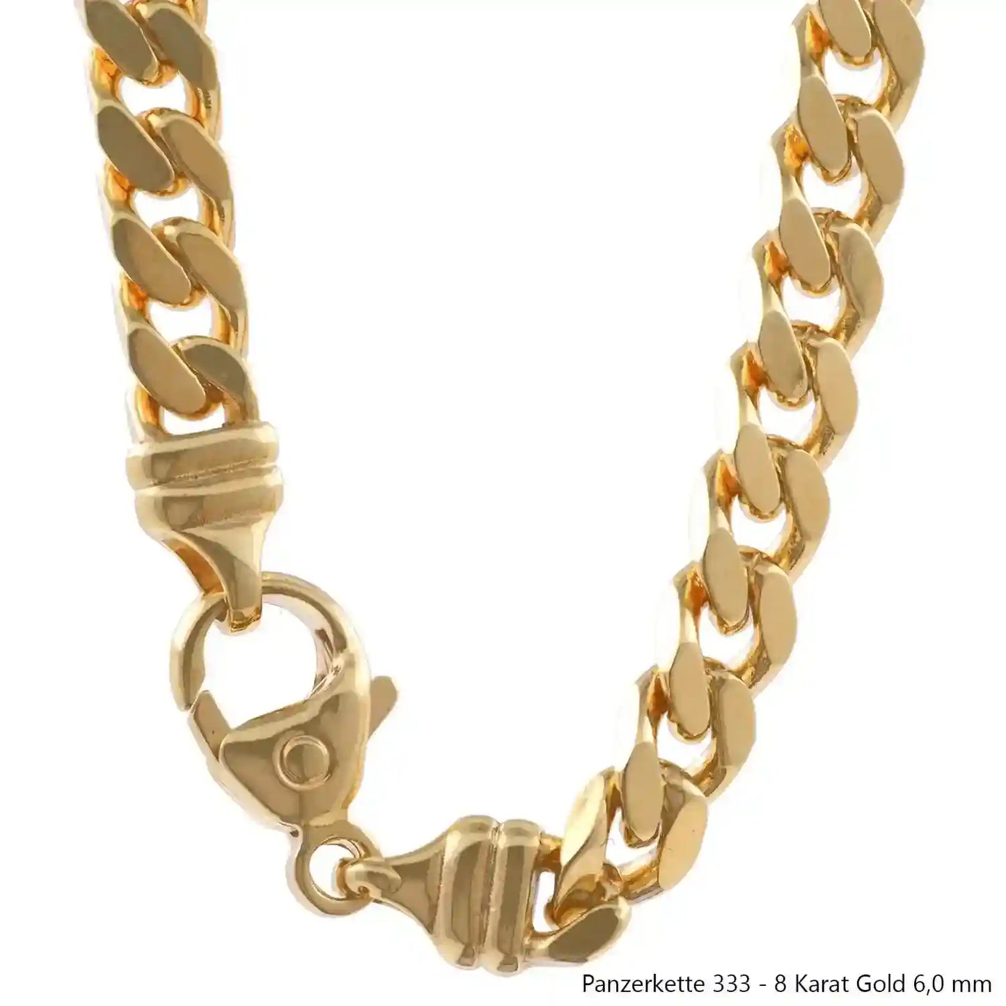 Edle massive Goldkette Panzerkette Halskette aus 333 - 8 Karat Gold - Firma Holzenplotz - Silberketten-Goldketten.de 