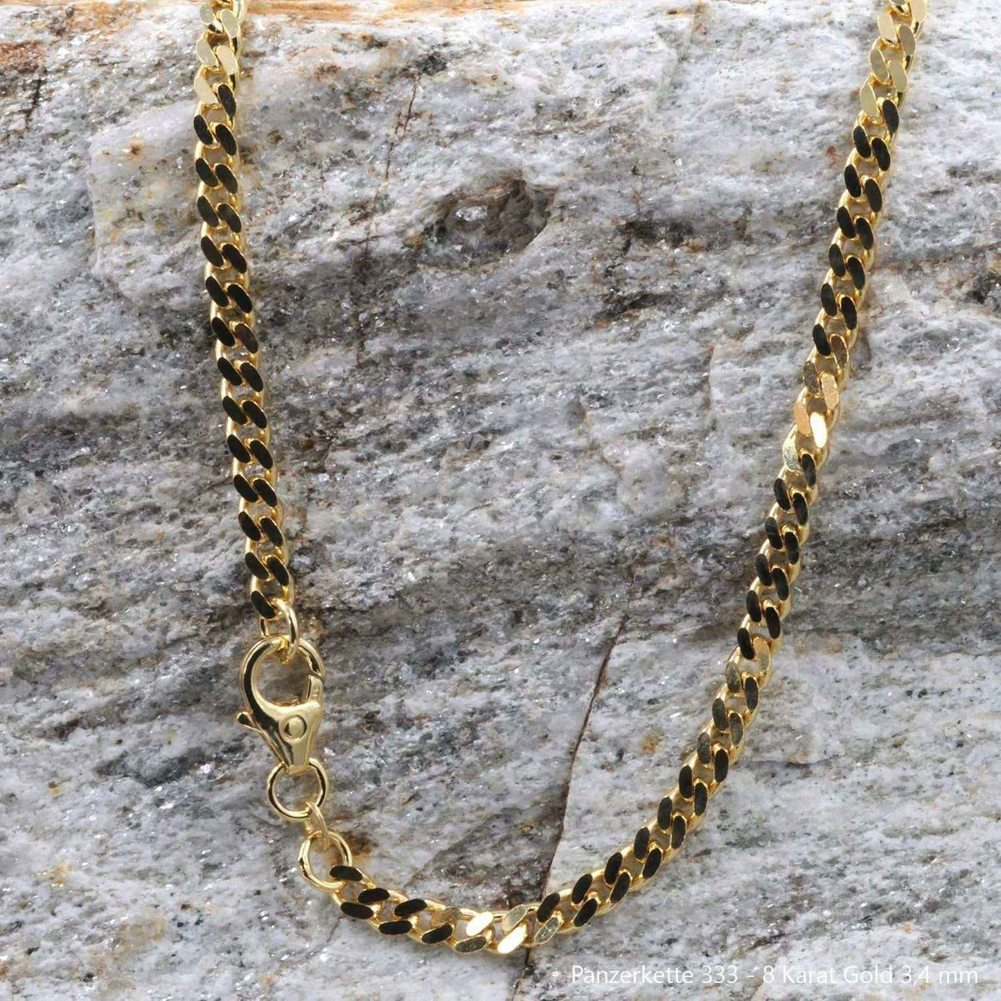 Edle massive Goldkette Panzerkette Halskette aus 333 - 8 Karat Gold - Firma Holzenplotz - Silberketten-Goldketten.de 