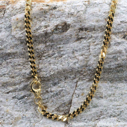 Edle massive Goldkette Panzerkette Halskette aus 333 - 8 Karat Gold - Firma Holzenplotz - Silberketten-Goldketten.de 