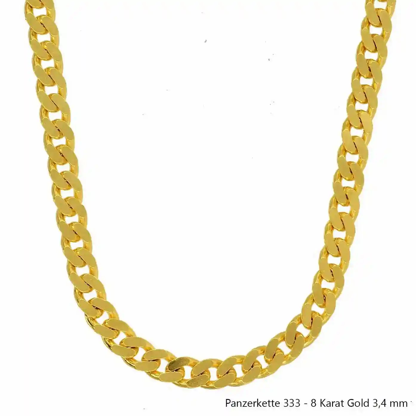 Edle massive Goldkette Panzerkette Halskette aus 333 - 8 Karat Gold - Firma Holzenplotz - Silberketten-Goldketten.de 