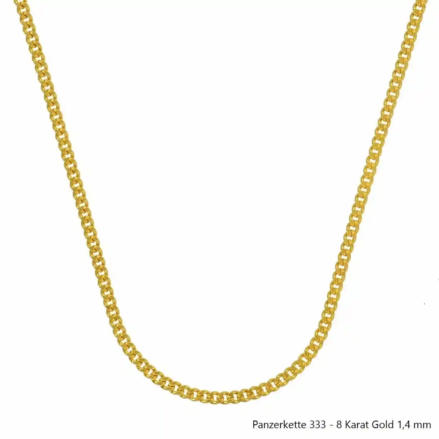 Edle massive Goldkette Panzerkette Halskette aus 333 - 8 Karat Gold - Firma Holzenplotz - Silberketten-Goldketten.de 