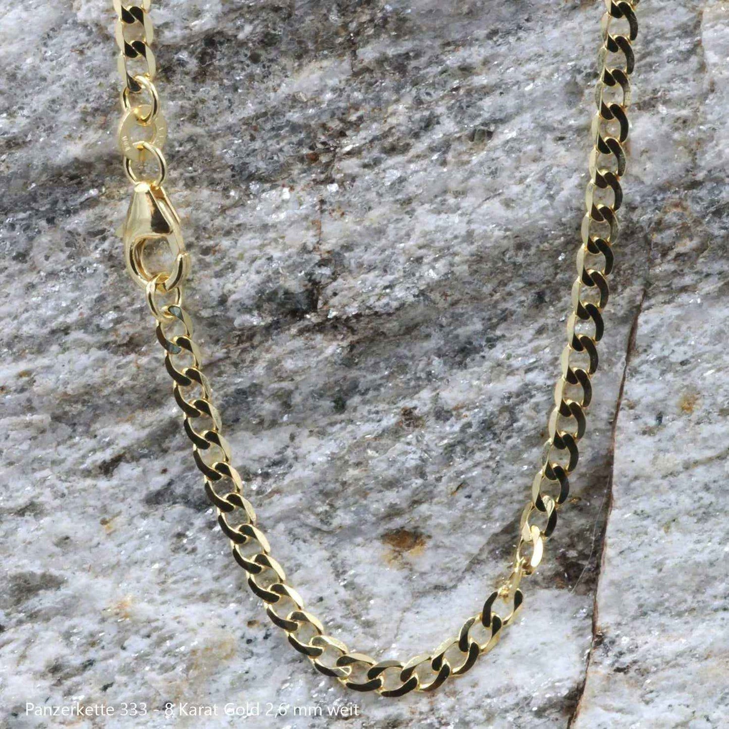 Edle massive Goldkette Panzerkette Halskette aus 333 - 8 Karat Gold - Firma Holzenplotz - Silberketten-Goldketten.de 