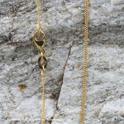 Edle massive Goldkette Panzerkette Halskette aus 750 - 18 Karat Gold
