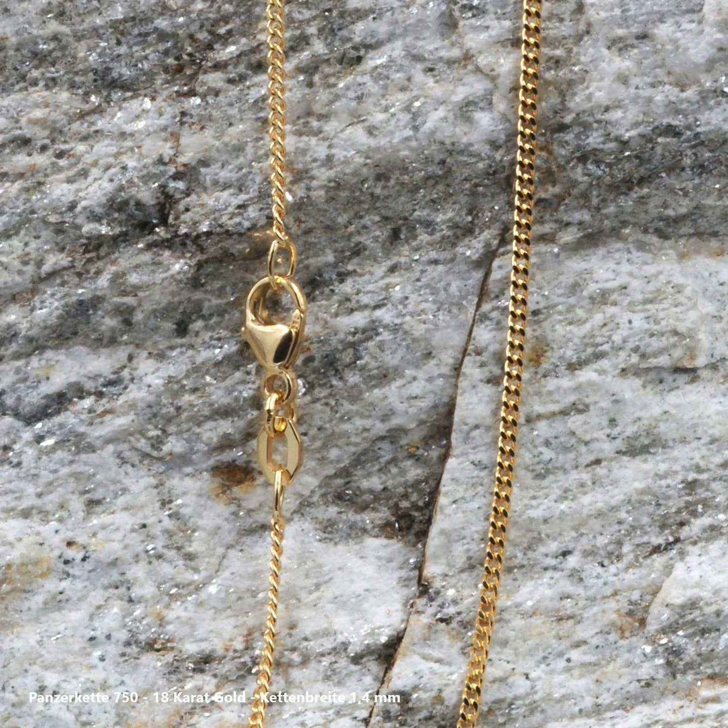 Edle massive Goldkette Panzerkette Halskette aus 750 - 18 Karat Gold