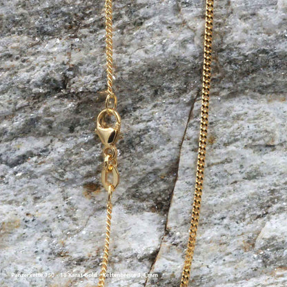 Edle massive Goldkette Panzerkette Halskette aus 750 - 18 Karat Gold