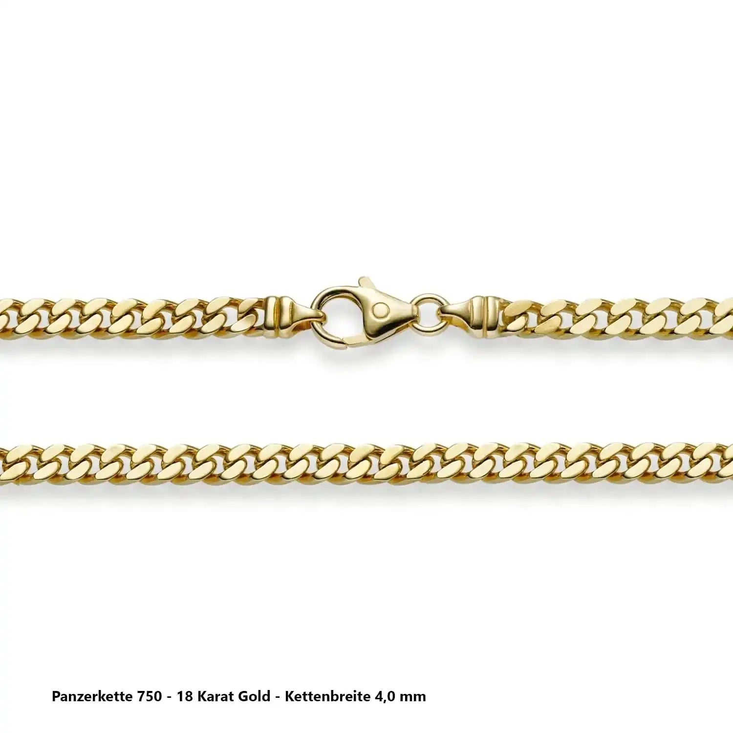 Edle massive Goldkette Panzerkette Halskette aus 750 - 18 Karat Gold - Firma Holzenplotz - Silberketten - Goldketten.de
