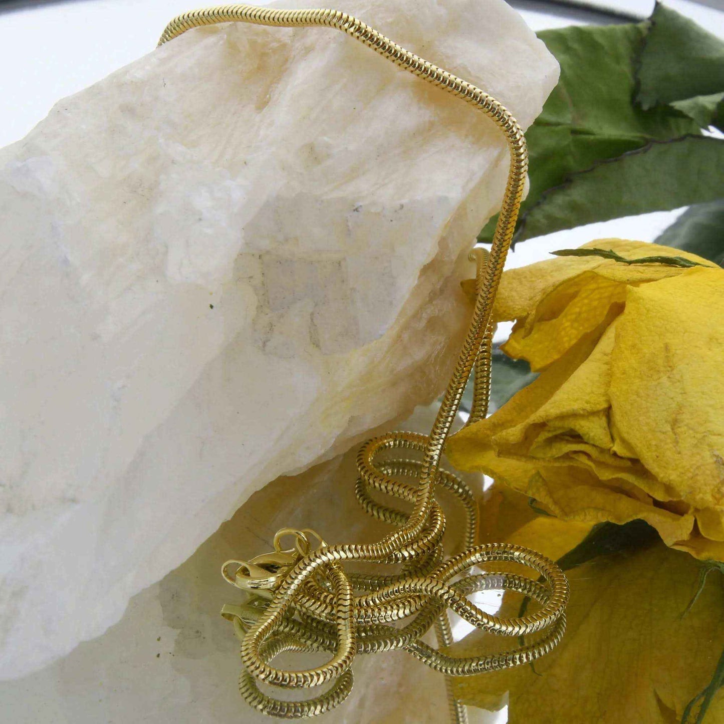 Edle Massive Goldkette Schlangenkette rund Halskette 333- 8 Karat Gold