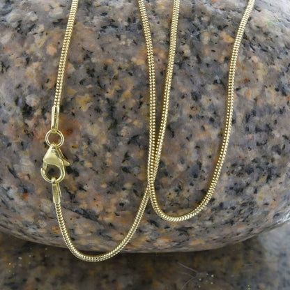 Edle Massive Goldkette Schlangenkette rund Halskette 333- 8 Karat Gold