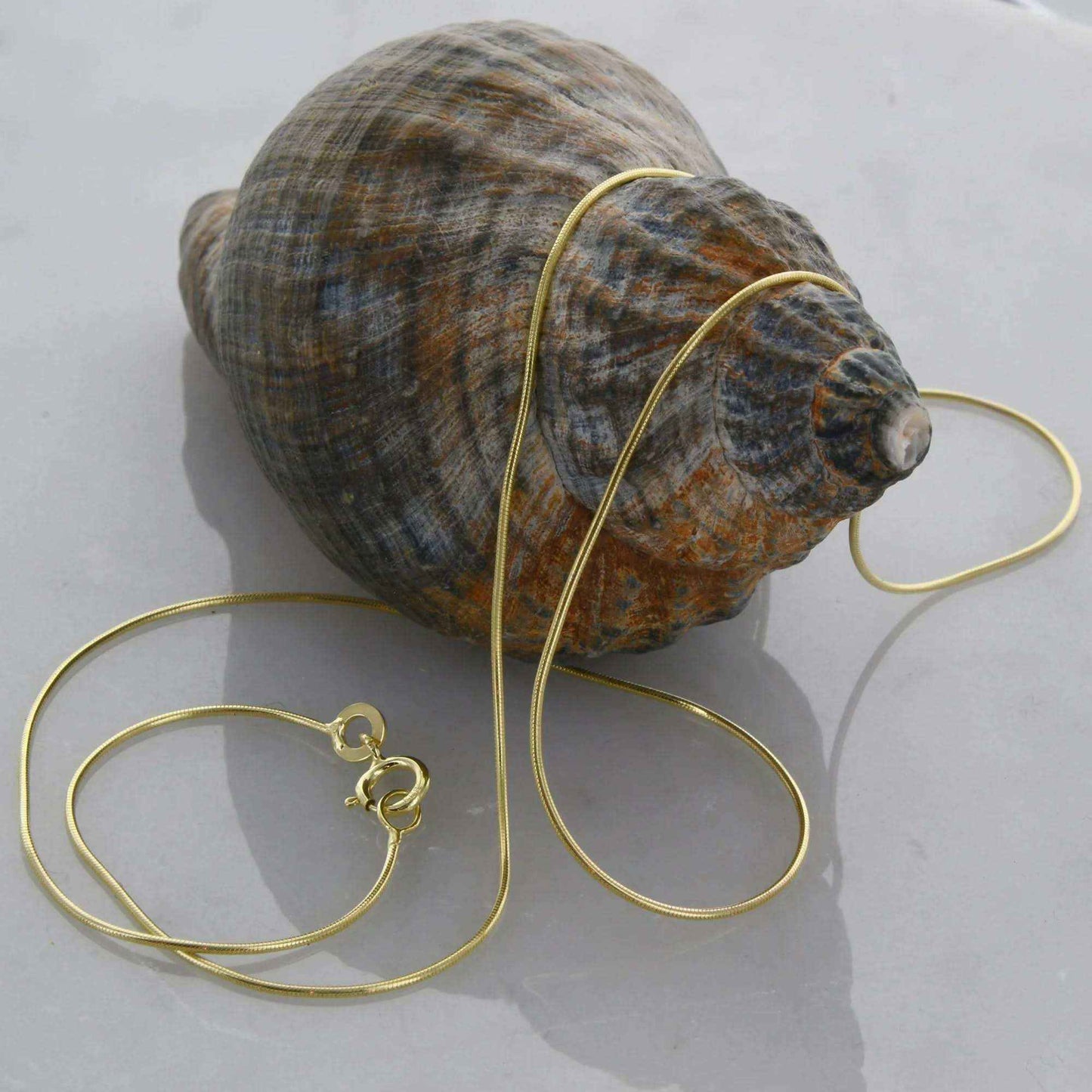 Edle Massive Goldkette Schlangenkette rund Halskette 333- 8 Karat Gold