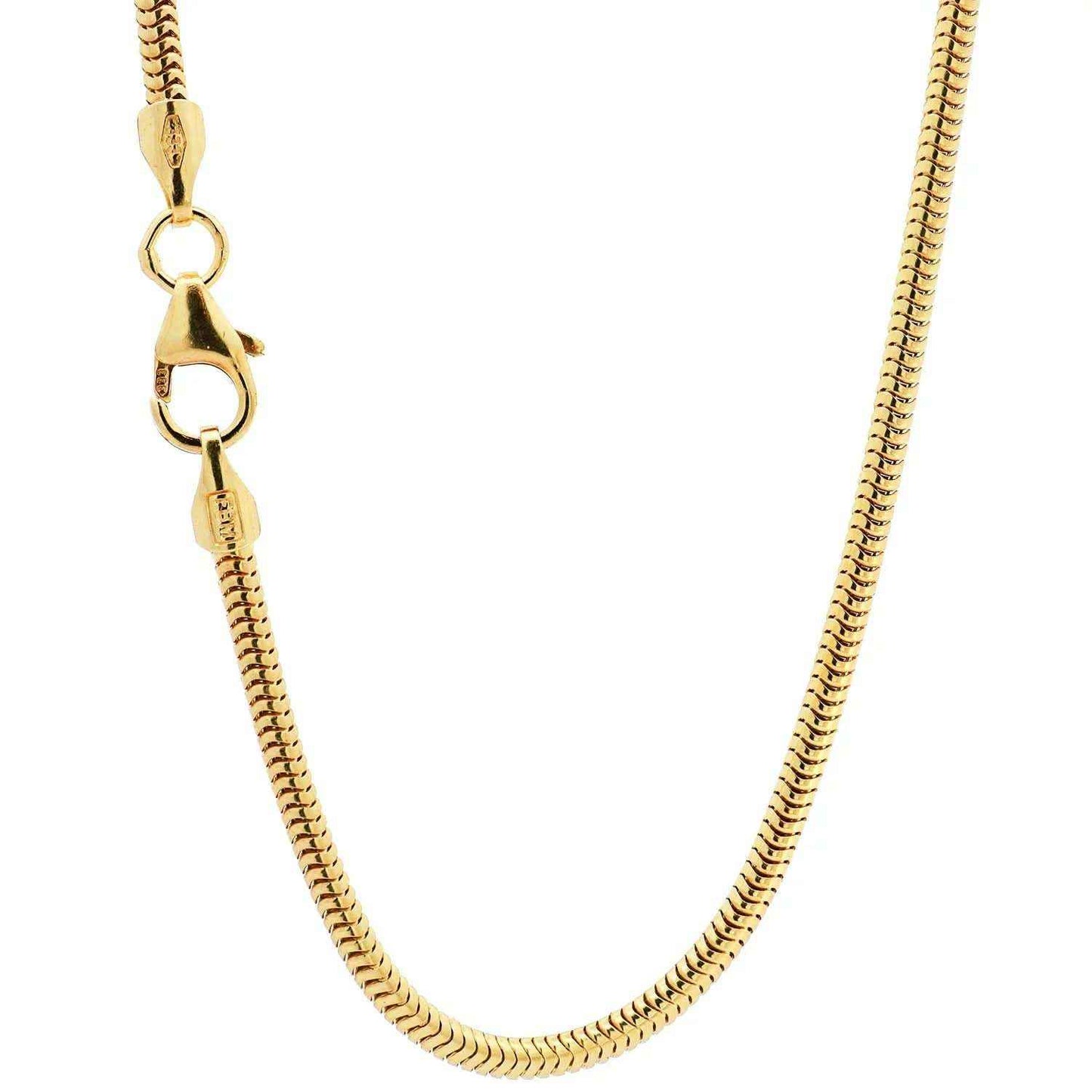 Edle Massive Goldkette Schlangenkette rund Halskette 333- 8 Karat Gold