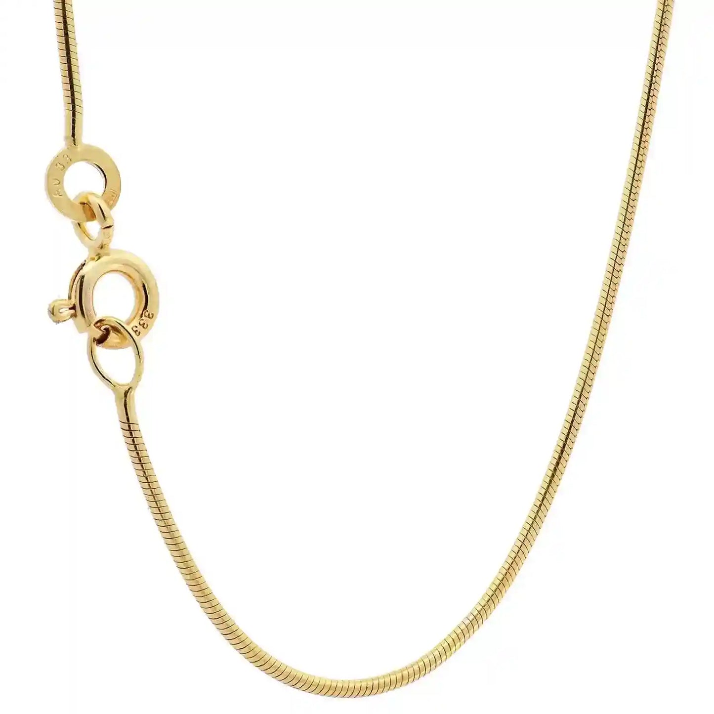Edle Massive Goldkette Schlangenkette rund Halskette 333- 8 Karat Gold