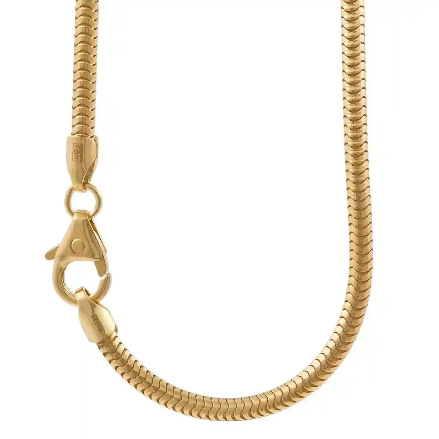Edle Massive Goldkette Schlangenkette rund Halskette 585-14 Karat Gold
