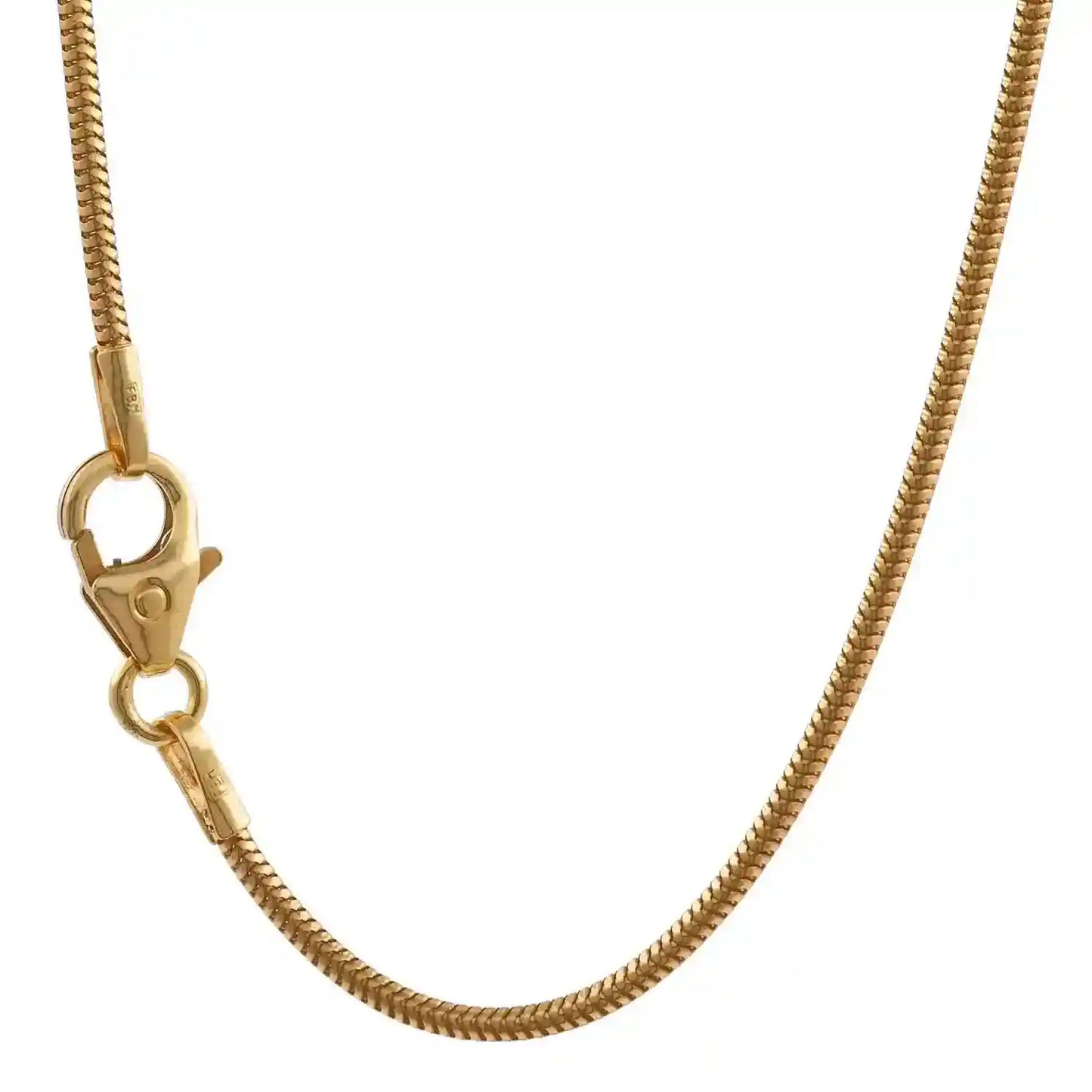 Edle Massive Goldkette Schlangenkette rund Halskette 585-14 Karat Gold