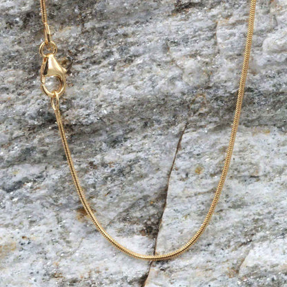 Edle Massive Goldkette Schlangenkette rund Halskette 750-18 Karat Gold