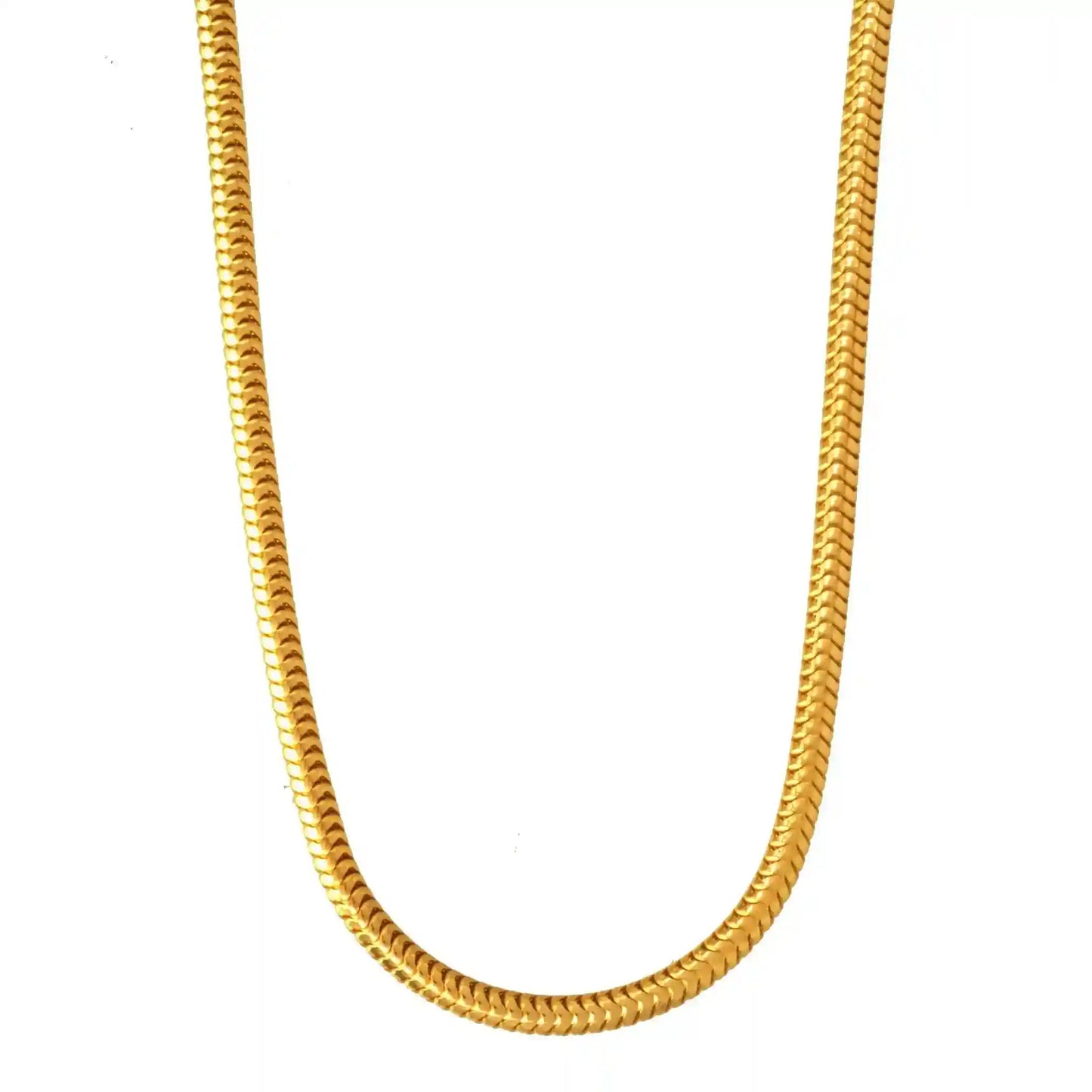 Edle Massive Goldkette Schlangenkette rund Halskette 750-18 Karat Gold
