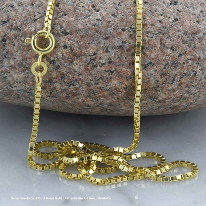 Edle Venezianerkette Halskette - 333 - 8 Karat Gold Juwelier Qualität