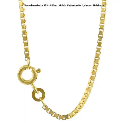 Edle Venezianerkette Halskette - 333 - 8 Karat Gold Juwelier Qualität