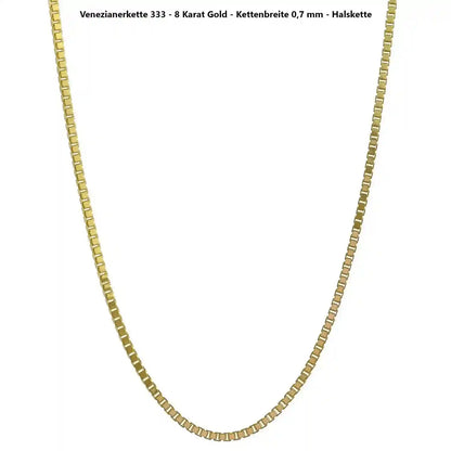 Edle Venezianerkette Halskette - 333 - 8 Karat Gold Juwelier Qualität