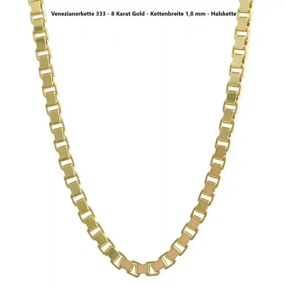 Edle Venezianerkette Halskette - 333 - 8 Karat Gold Juwelier Qualität