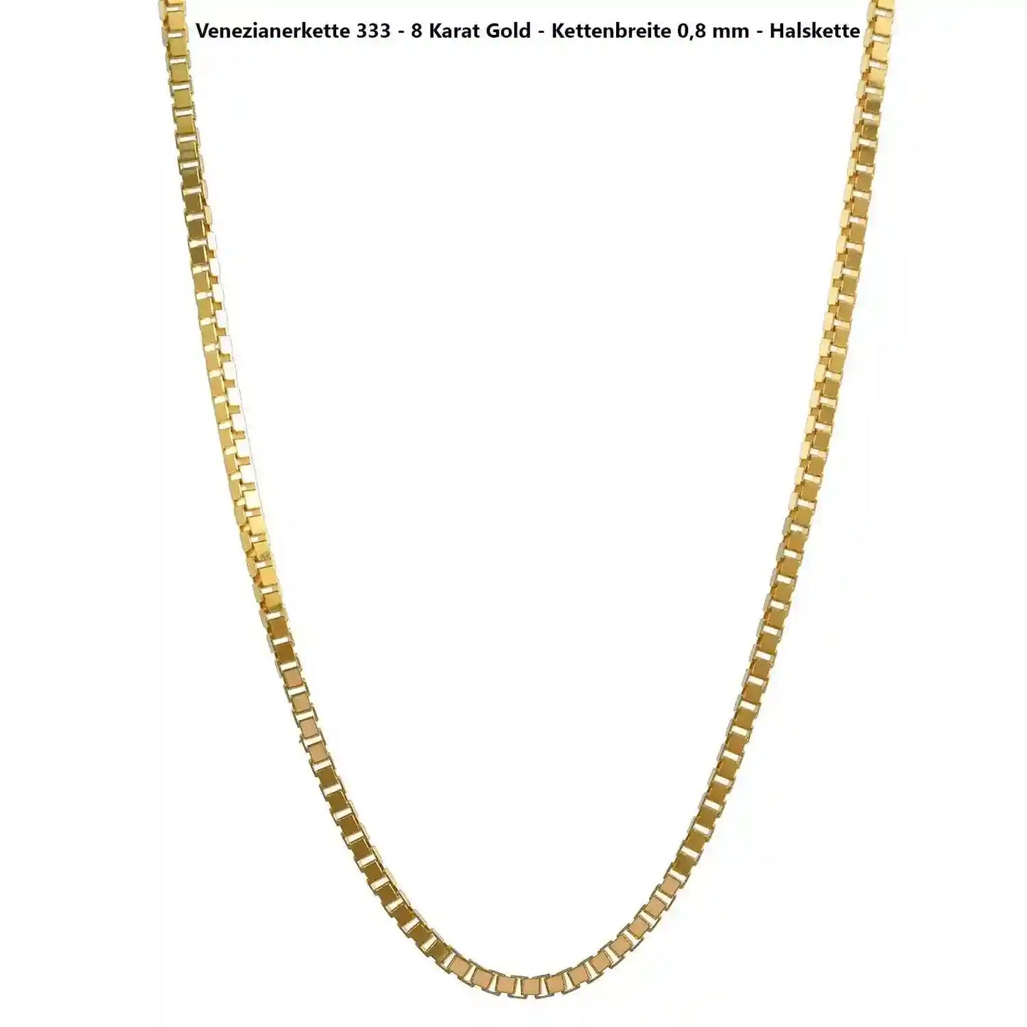 Edle Venezianerkette Halskette - 333 - 8 Karat Gold Juwelier Qualität