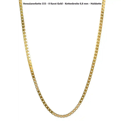 Edle Venezianerkette Halskette - 333 - 8 Karat Gold Juwelier Qualität