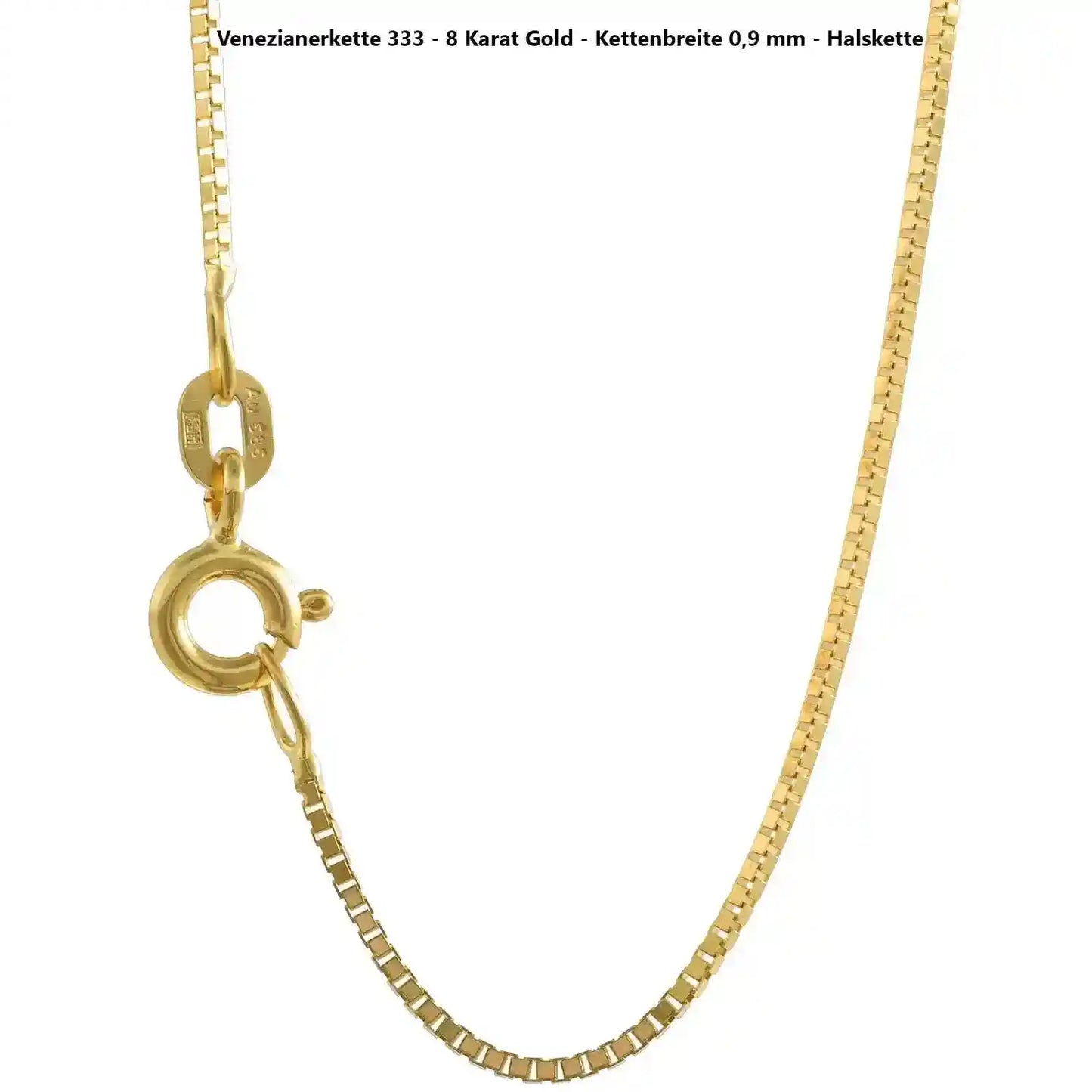Edle Venezianerkette Halskette - 333 - 8 Karat Gold Juwelier Qualität