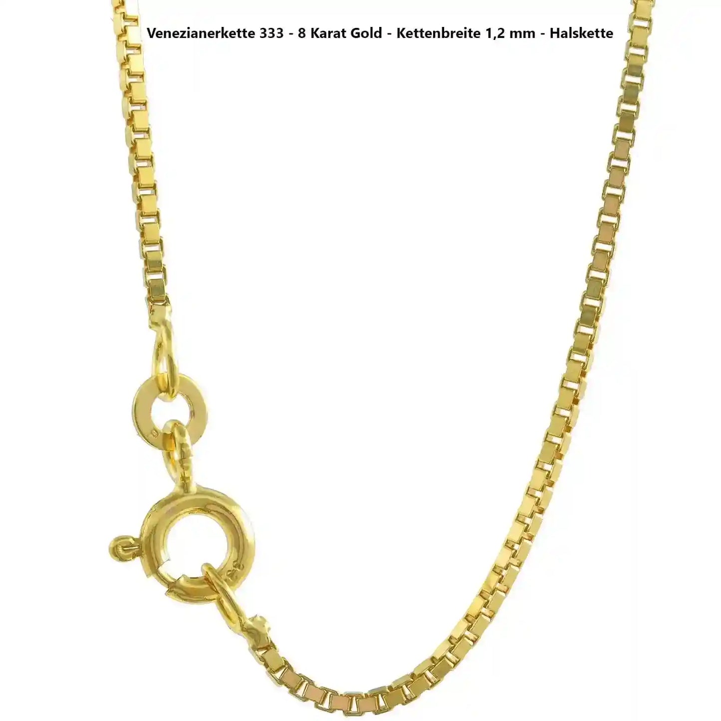 Edle Venezianerkette Halskette - 333 - 8 Karat Gold Juwelier Qualität