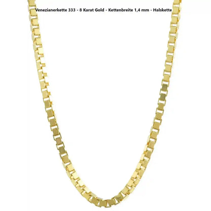 Edle Venezianerkette Halskette - 333 - 8 Karat Gold Juwelier Qualität