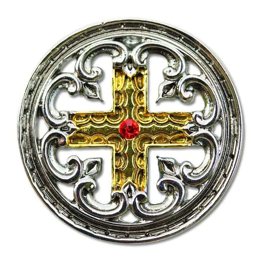 Eingekerbtes Kreuz Anhänger Schmuck - Kreuze - 30x30mm - Firma Holzenplotz - Silberketten - Goldketten.de