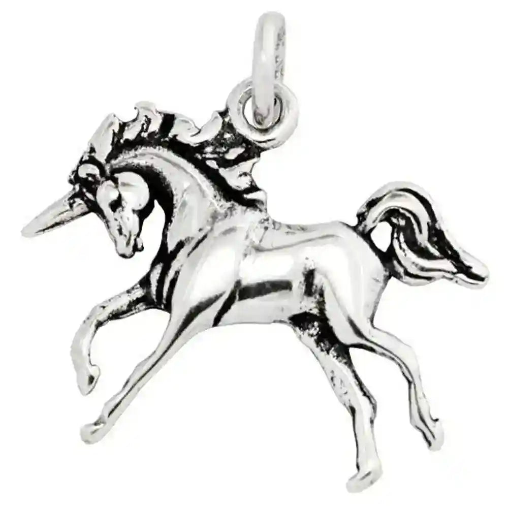 Einhorn Schmuck Anhänger 925er Silber - Einhorn - 27x27mm