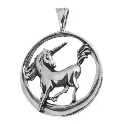 Einhorn Schmuck Anhänger 925er Silber - Einhorn - 29x23mm