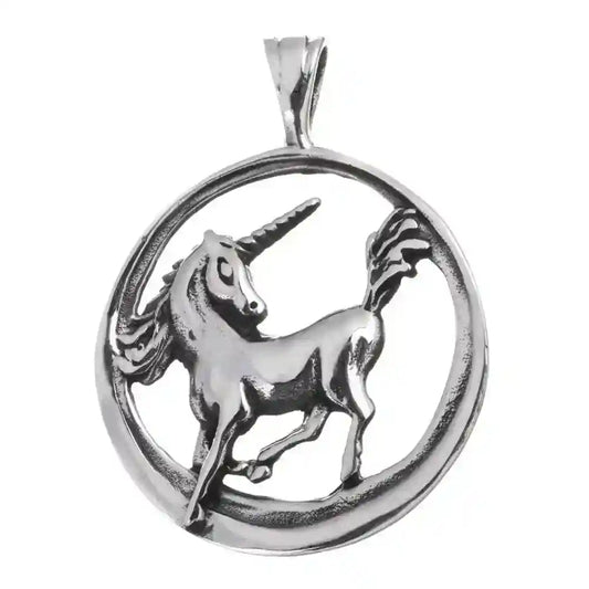 Einhorn Schmuck Anhänger 925er Silber - Einhorn - 29x23mm