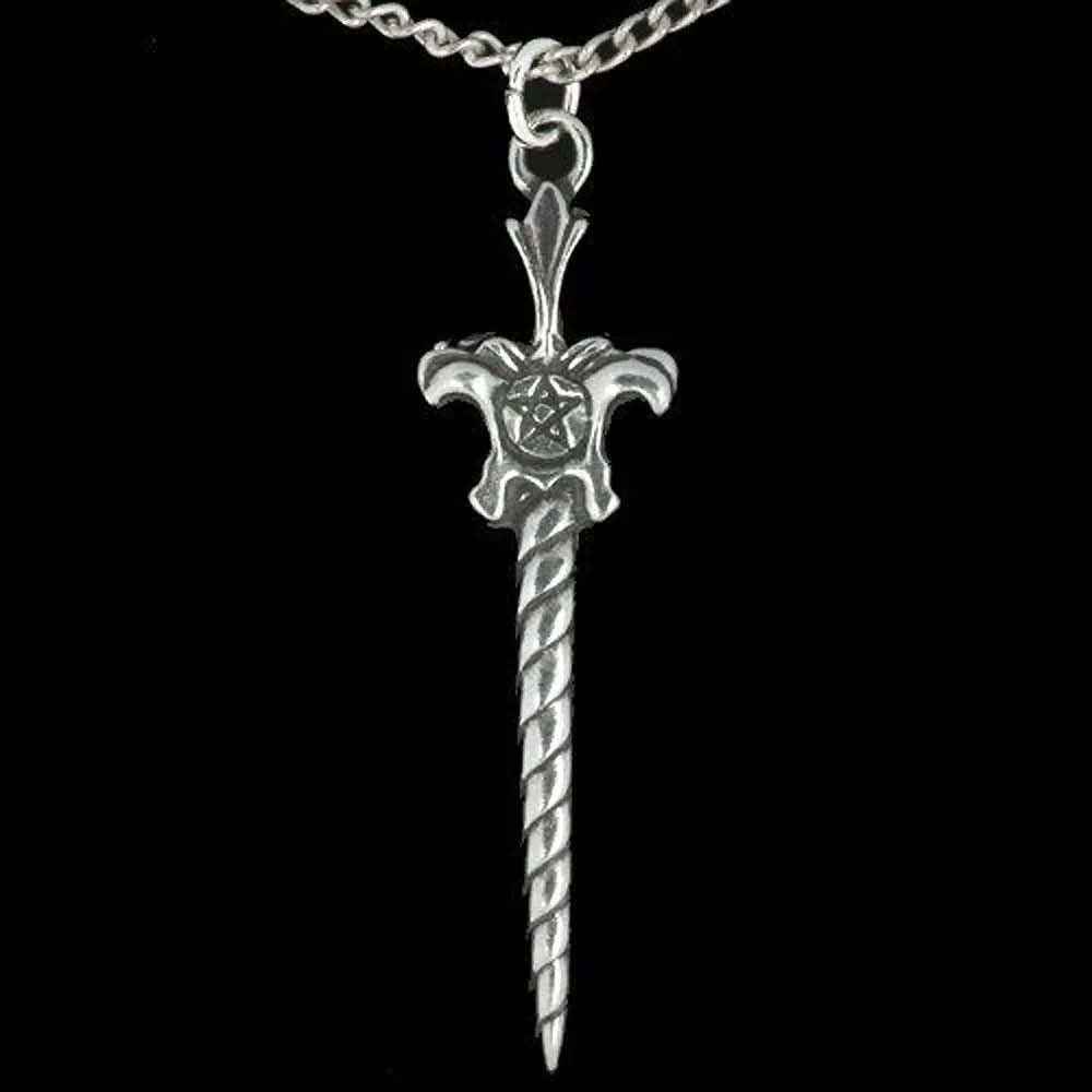 Einhorn Zauberstab Anhänger Schmuck mit Halskette 50x14mm